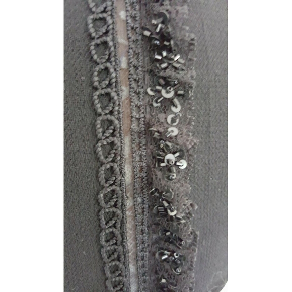 *$5,000 OSCAR DE LA RENTA ADOREABLE EXCLUS. BLACK LACE CROCHET SILK RUNWAY DRESS - Picture 4 of 10